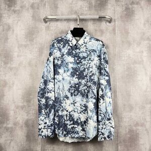 Authentic Louis Vuitton Blue and White Floral Shirt